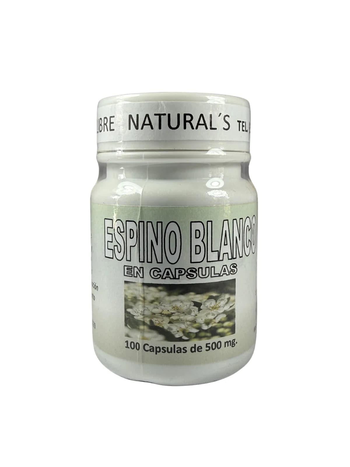 Capsulas Espino Blanco, presentación 100 caps.