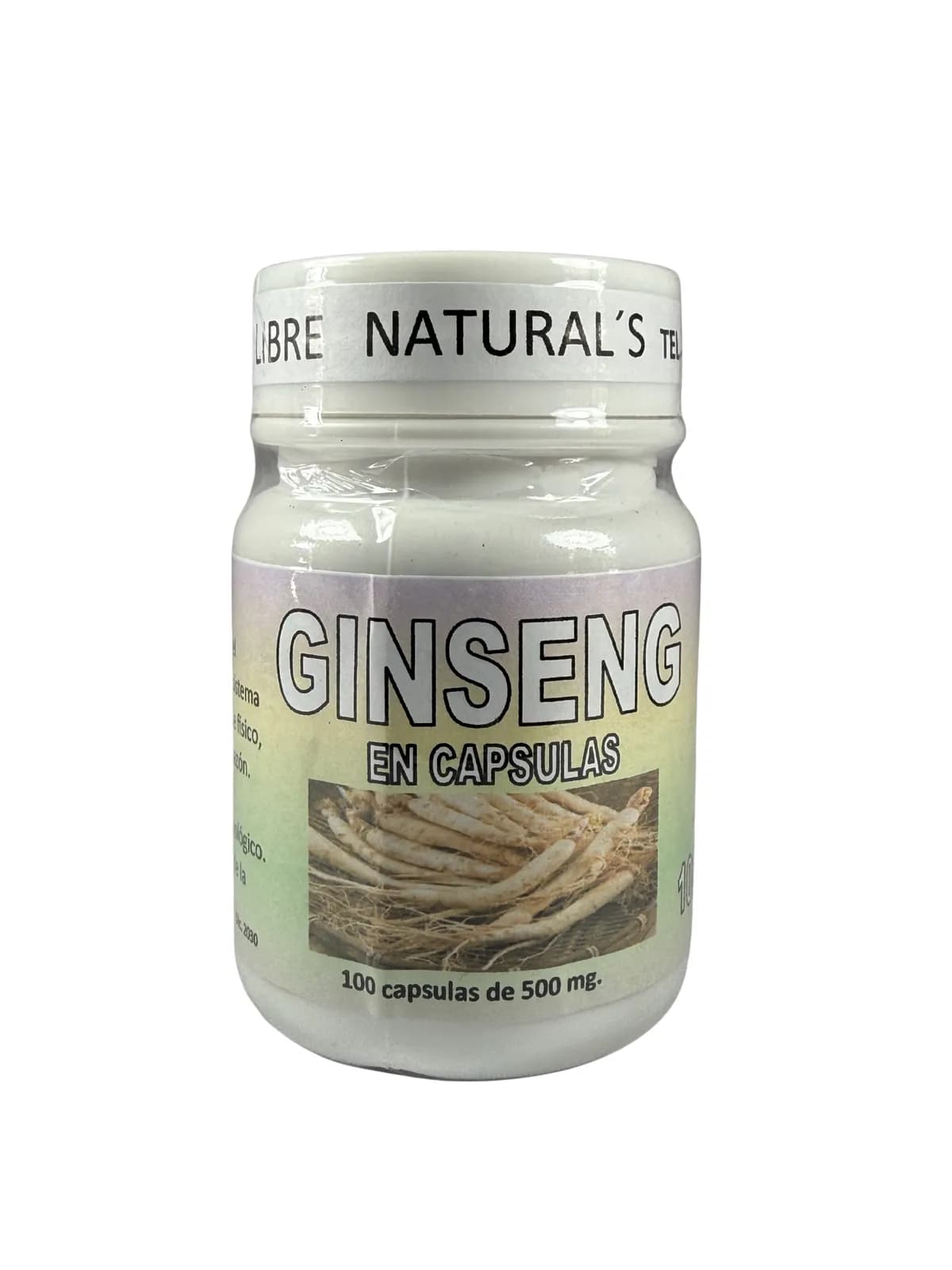 Capsulas Ginseng, presentación 100 caps.