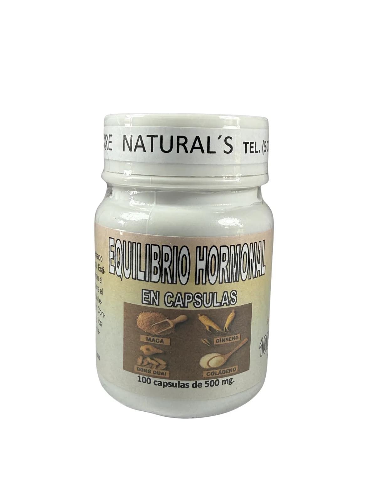 Capsulas Hormonales, presentación 100 caps.