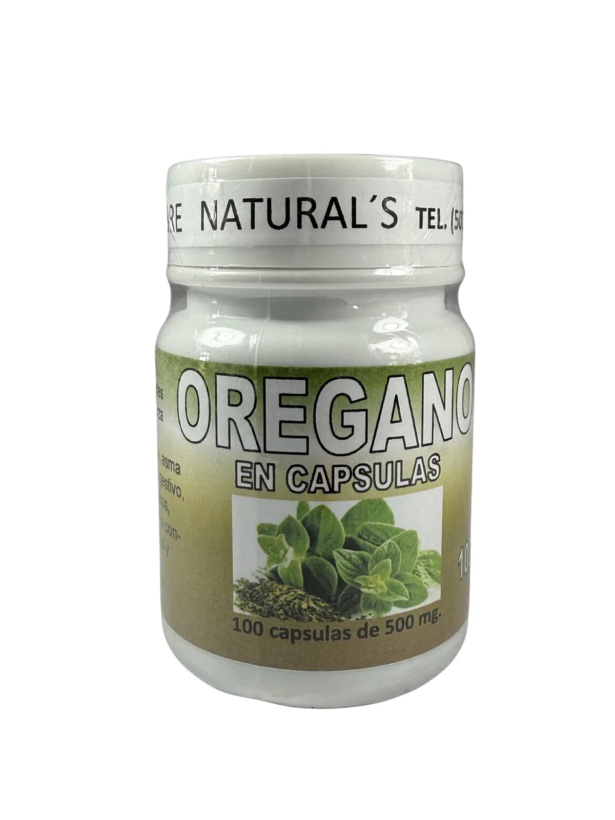Capsulas Oregano, presentación 100 caps.