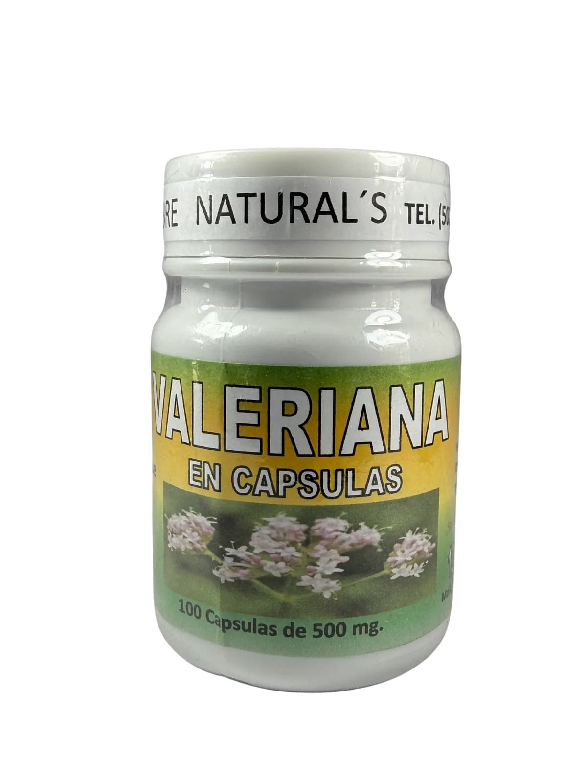 Capsulas Valeriana, presentación 100 caps.