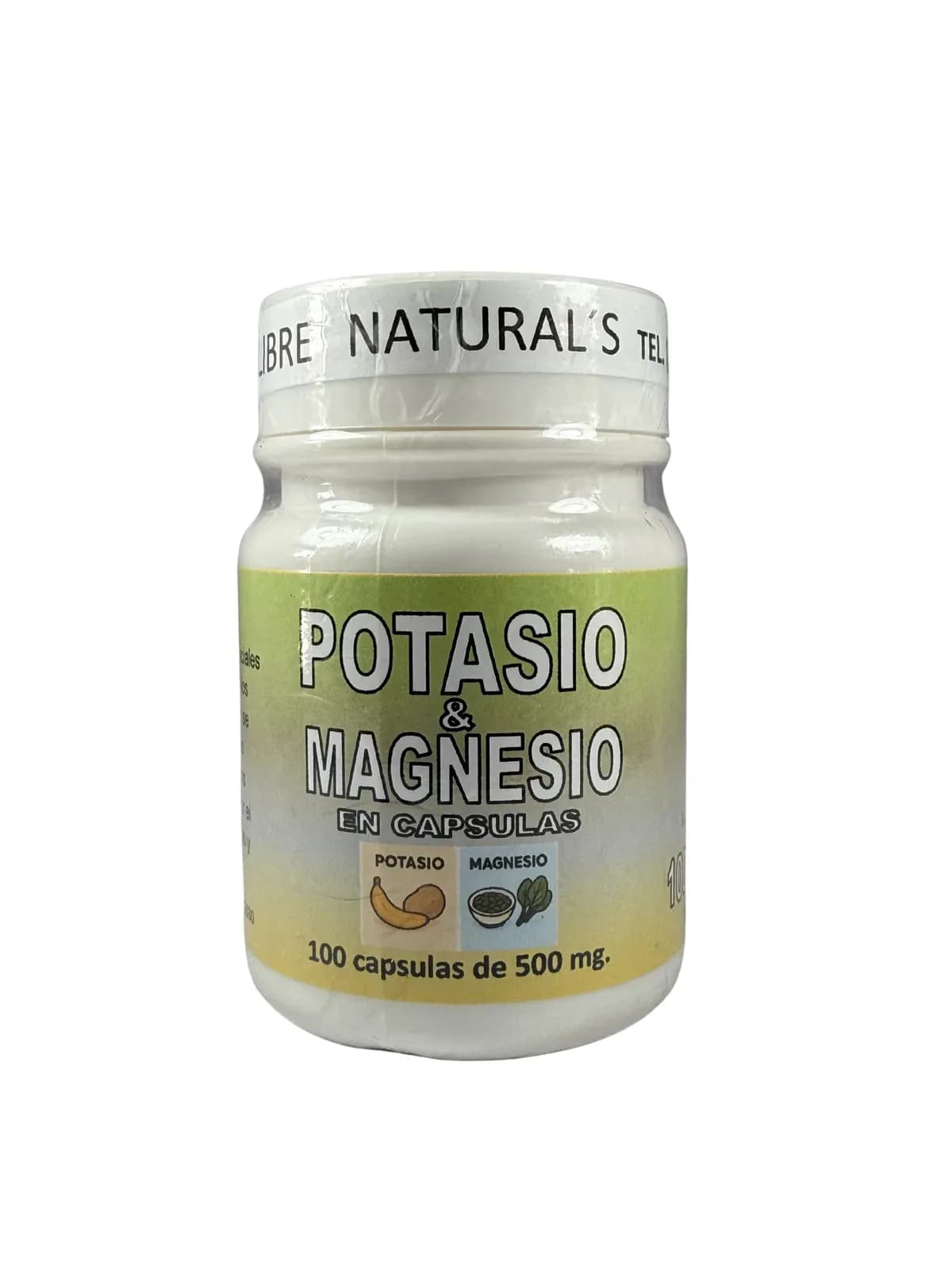 Capsulas Magnesio Y Potasio, presentación 100 caps.