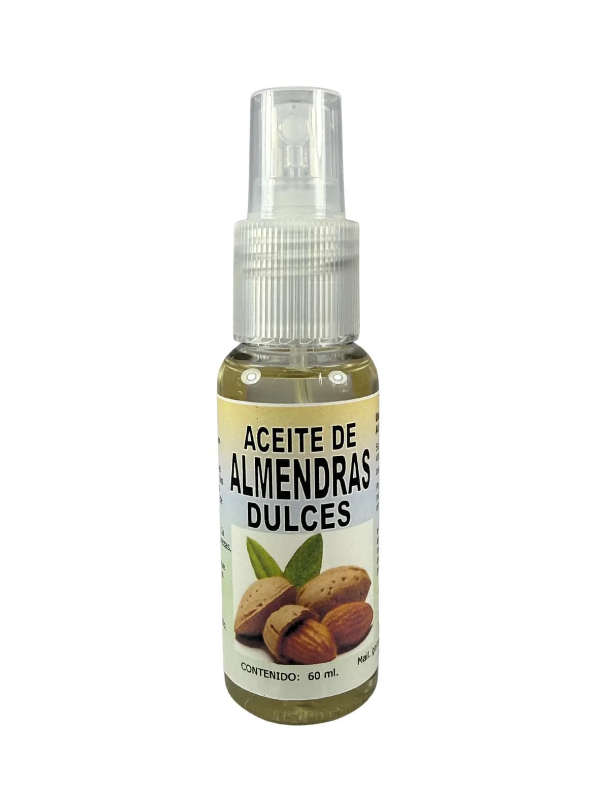 Aceite Almendras Dulces, presentación 60ml.