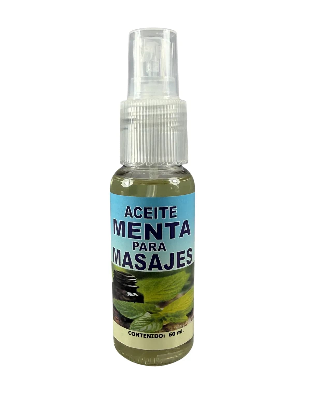 Aceite Masajes Menta, presentación 60ml.