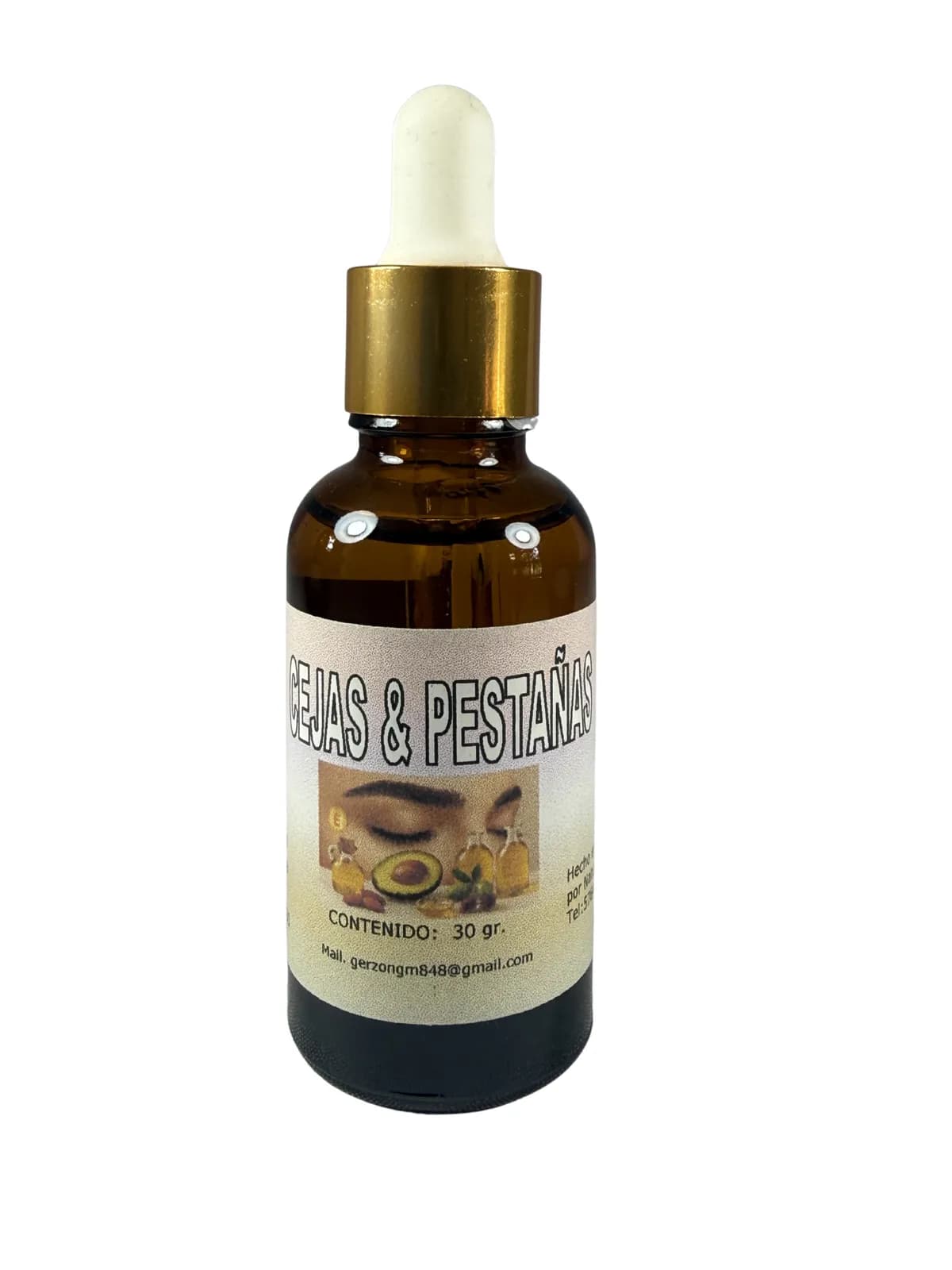 Aceite Cejas Y Pestañas, presentación 30ml.