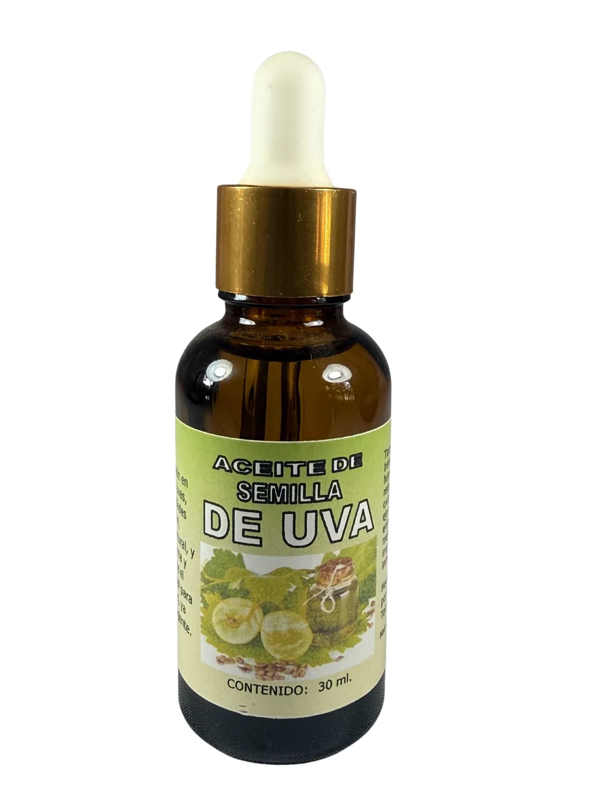 Aceite Semilla De Uva, presentación 30ml.