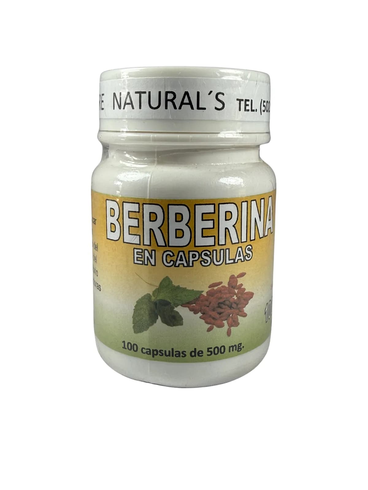 Capsulas Berberina, presentación 100 caps.