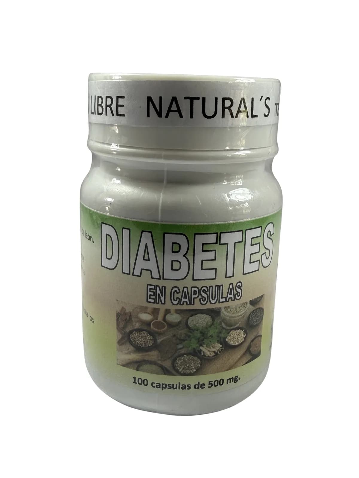 Capsulas Diabetes, presentación 100 caps.