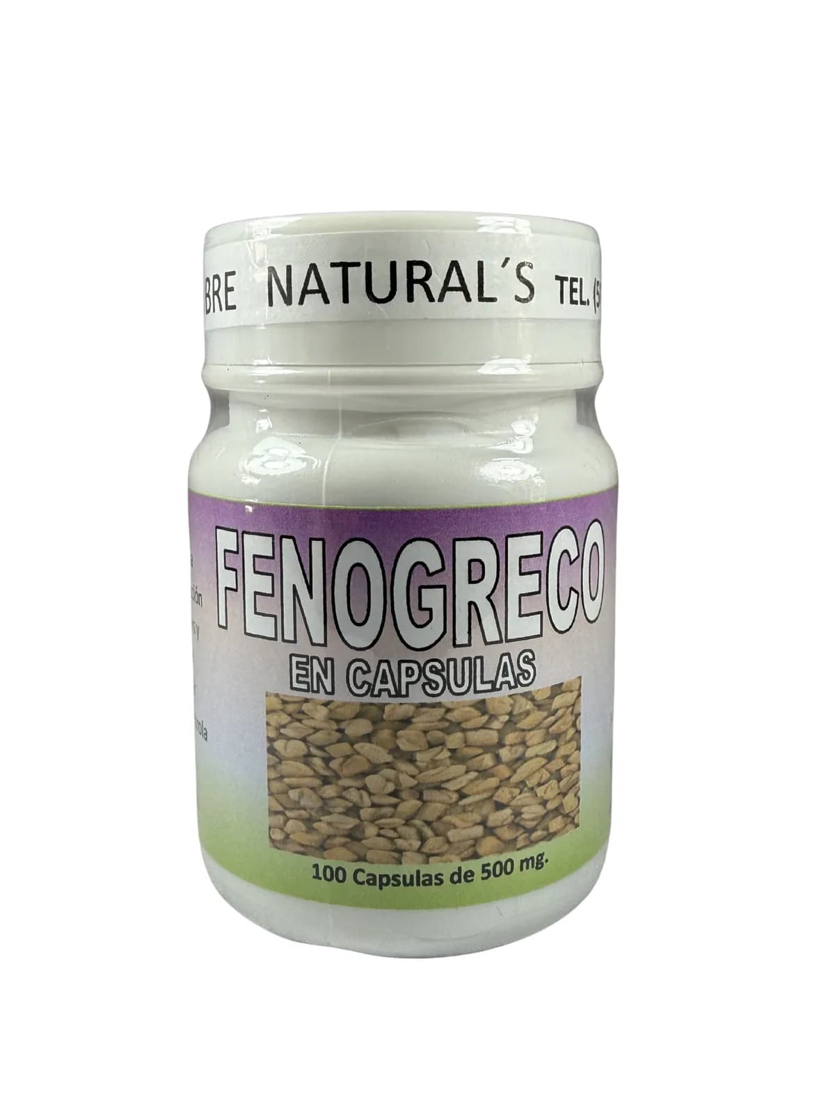 Capsulas Fenogreco, presentación 100 caps.