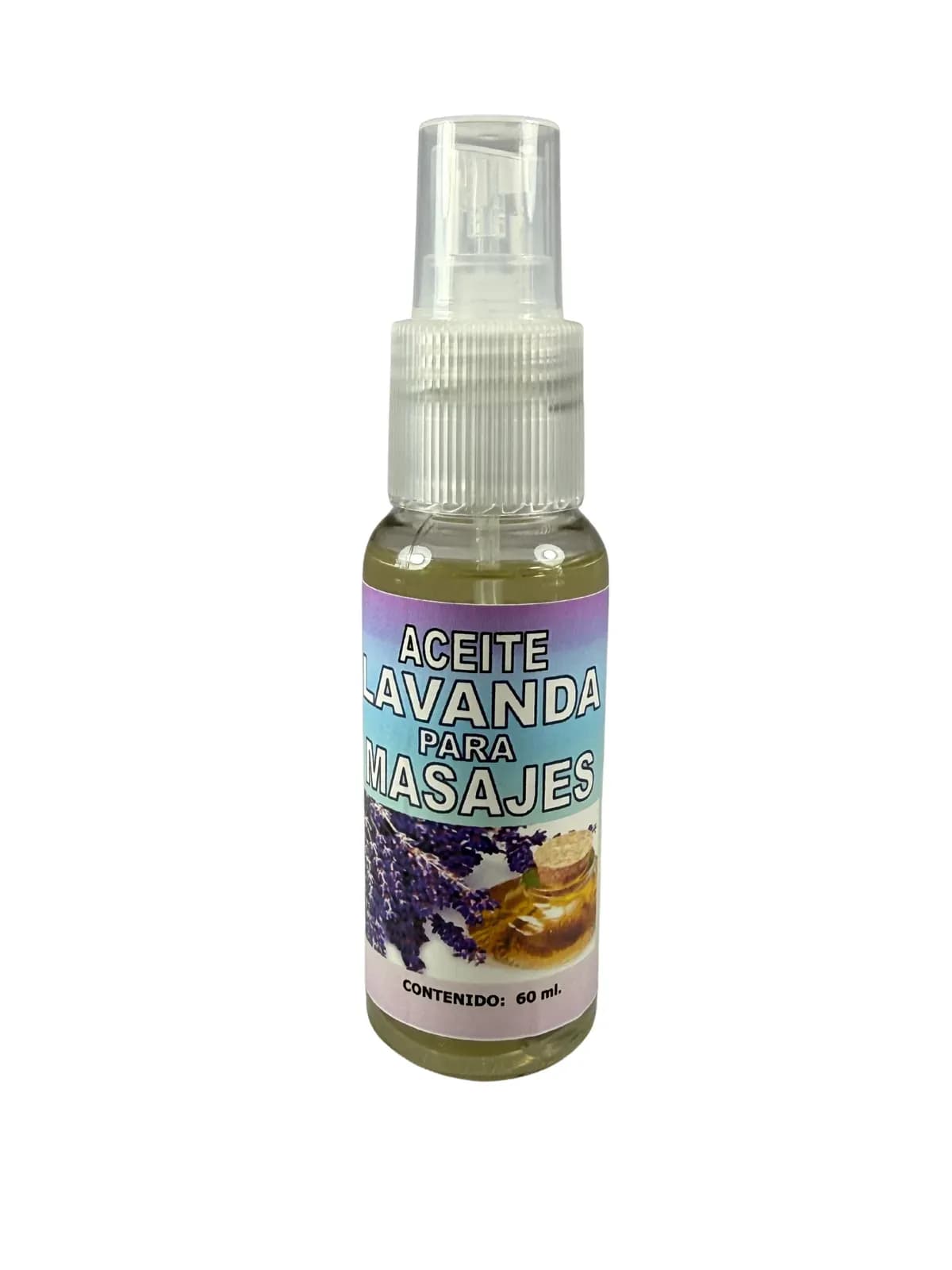 Aceite Masajes Lavanda, presentación 60ml.